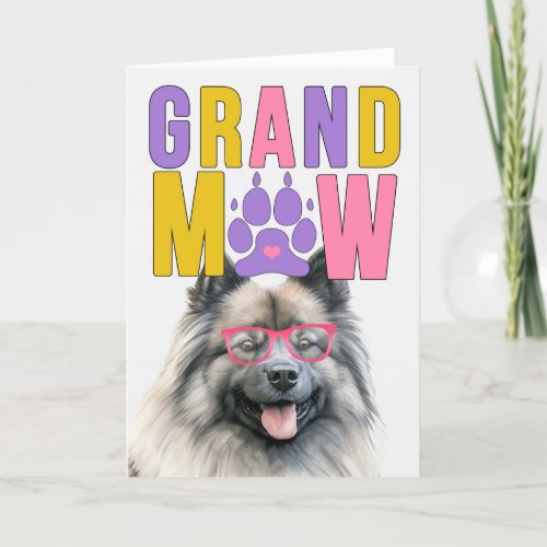 GrandMAW Keeshond Dog Funny Grandparents Day Holiday Card