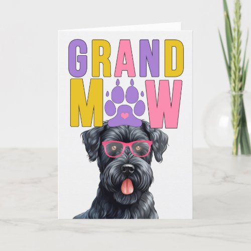GrandMAW Kerry Blue Terrier Funny Grandparents Day Holiday Card