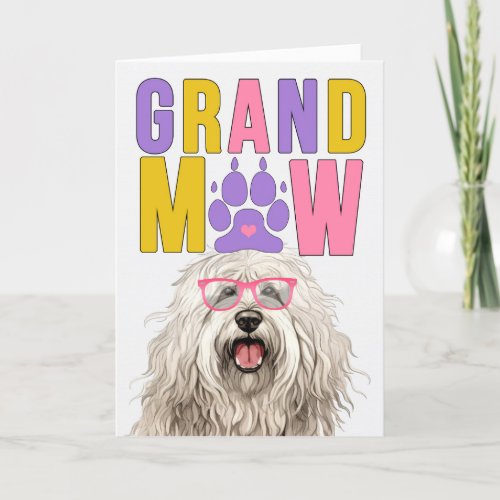 GrandMAW Komondor DOG Funny Grandparents Day Holiday Card
