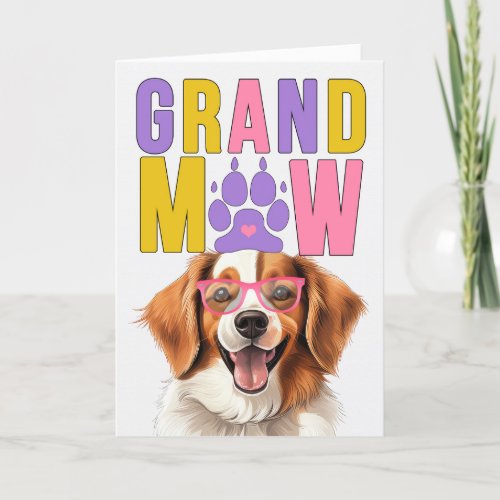 GrandMAW Kooikerhondje DOG Funny Grandparents Day Holiday Card