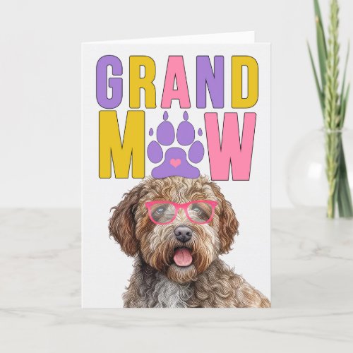 GrandMAW Lagotto Romagnolo Funny Grandparents Day Holiday Card