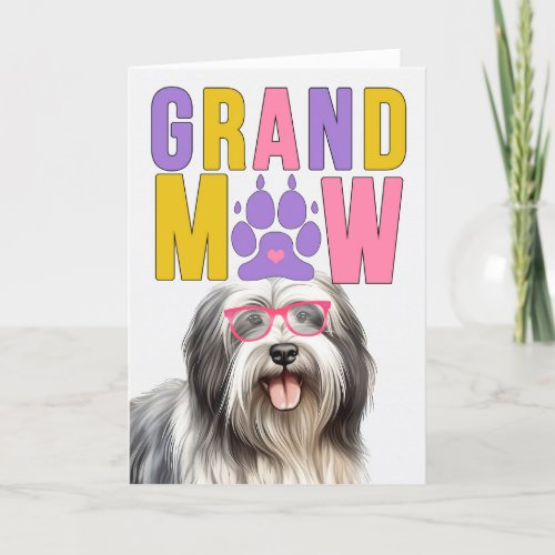 GrandMAW Lowchen Dog Funny Grandparents Day Holiday Card