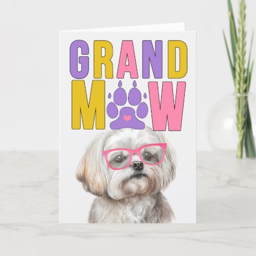 GrandMAW Maltese GrandDOG Grandparents Day Holiday Card