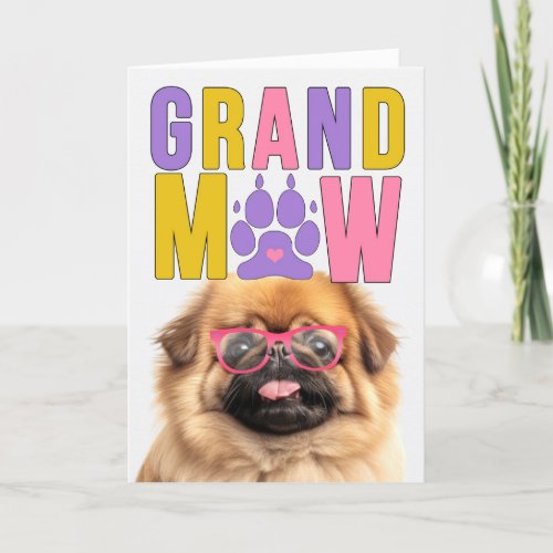 GrandMAW Pekingese Dog Funny Grandparents Day Holiday Card