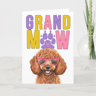 GrandMAW Poodle GrandDOG Grandparents Day Holiday Card