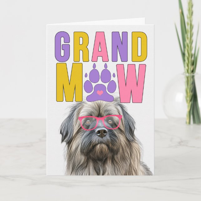 GrandMAW Pyrenean Shepherd Funny Grandparents Day Holiday Card (Front)