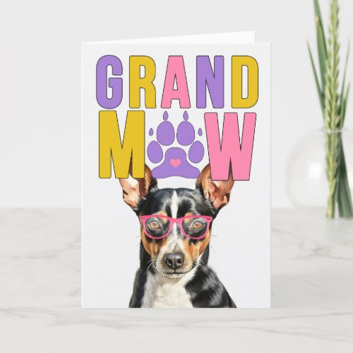 GrandMAW Rat Terrier Dog Funny Grandparents Day Holiday Card