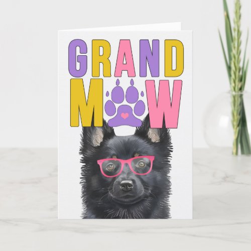 GrandMAW Schipperke Dog Funny Grandparents Day Holiday Card