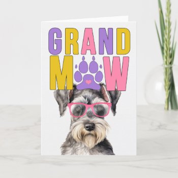 Grandmaw Schnauzer Granddog Grandparents Day Holiday Card by PAWSitivelyPETs at Zazzle
