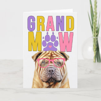 GrandMAW Shar Pei GrandDOG Grandparents Day Holiday Card
