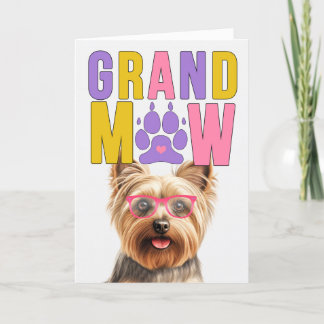 GrandMAW Silky Terrier Funny Grandparents Day Holiday Card