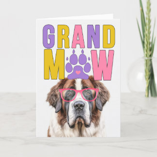 GrandMAW St Bernard GrandDOG Grandparents Day Holiday Card