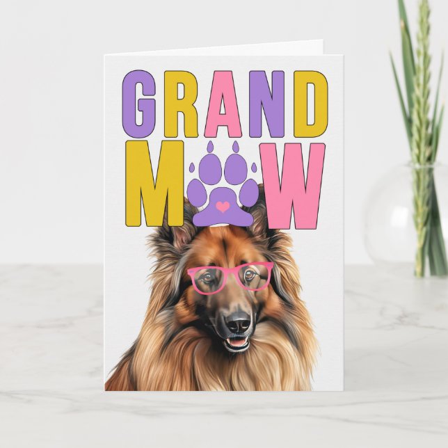 GrandMAW Tervuren GrandDOG Grandparents Day Holiday Card (Front)