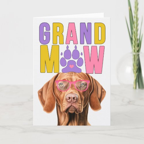 GrandMAW Vizsla Dog Funny Grandparents Day Holiday Card