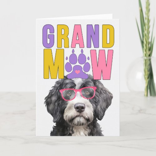 GrandMAW Water Dog Funny Grandparents Day Holiday Card