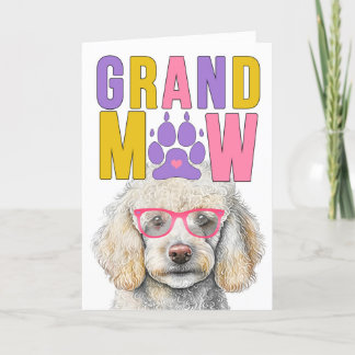 GrandMAW White Poodle GrandDOG Grandparents Day Holiday Card