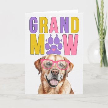 Grandmaw Yellow Labrador Granddog Grandparents Day Holiday Card by PAWSitivelyPETs at Zazzle