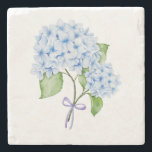 Grandmillenail hydrangea bow watercolor preppy  stone coaster<br><div class="desc">Grandmillenail hydrangea bow watercolor preppy  stone coaster</div>