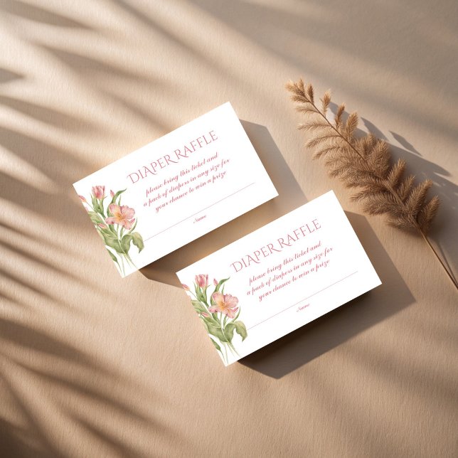 Grandmillenial baby shower diaper raffle enclosure card (Grandmillenial pink strippes girls baby shower diaper raffle enclosure cards raffle tiskets)