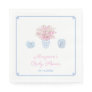 Grandmillenial Blue Pink Chinoiserie Baby Shower Napkins