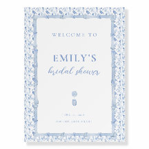 Grandmillenial Chinoiserie Bridal Shower Welcome