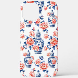 Grandmillenial Chinoiserie Ginger Jar Pink Peonies iPhone 12 Pro Max Case