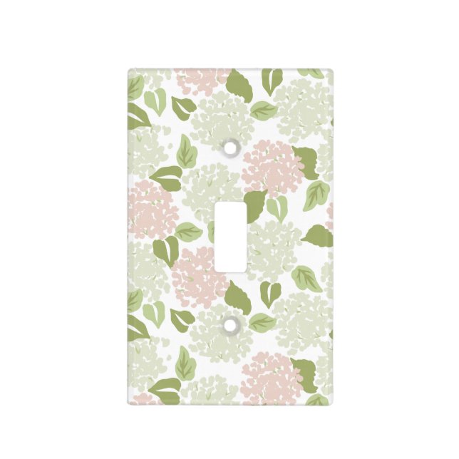 Grandmillenial hydrangea floral preppy pretty  light switch cover (Front)