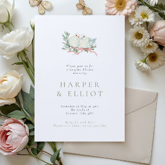 Grandmillenial Love Birds Couples Shower Invitation