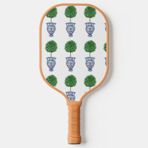 Grandmillenial preppy topiary blue pickleball paddle