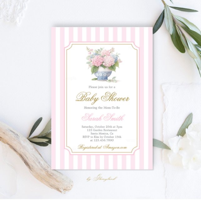 Grandmillennial Baby Shower Girl Invitation (Creator Uploaded)