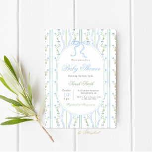 Grandmillennial Baby Shower Invitation