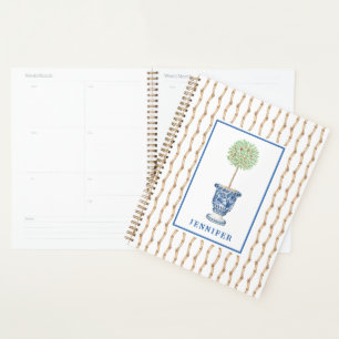 Grandmillennial Bamboo Chinoiserie Topiary Planner