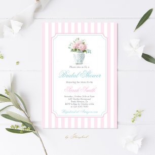 Grandmillennial Blue Ginger Jar Bridal Shower Invitation