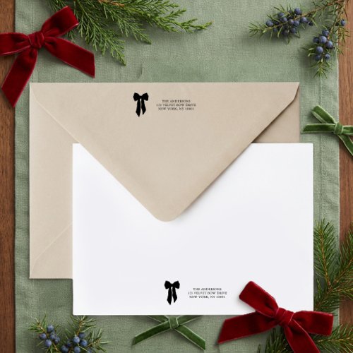 Grandmillennial Bow Classic Return Address Self-inking Stamp
