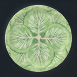 Grandmillennial Cabbage Leaf Paper  Plates<br><div class="desc">This spring garden design features overlapping cabbage leaves.</div>