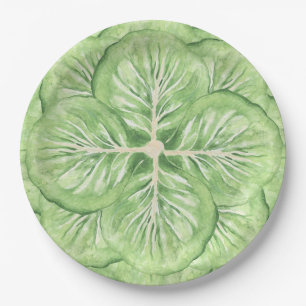 Grandmillennial Cabbage Leaf Paper  Plates