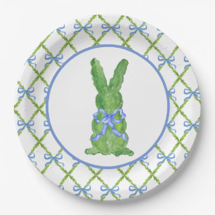 Grandmillennial Chinoiserie Bunny Topiary Paper Pl Plates