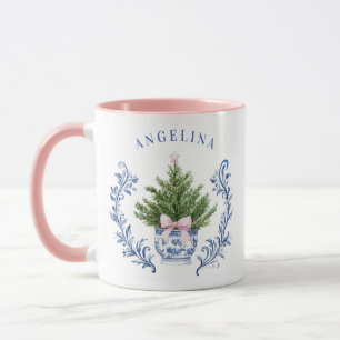 Grandmillennial Chinoiserie Christmas Tree Mug