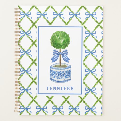 Grandmillennial Chinoiserie Topiary  Personalized Planner