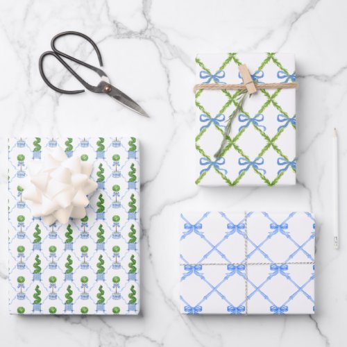 Grandmillennial Chinoiserie Topiary Wrapping Paper