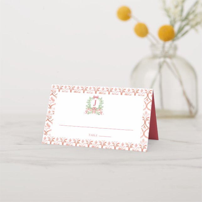 Grandmillennial Christmas  Place Card (Front)