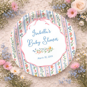 Grandmillennial Floral Baby Shower  Paper Plates