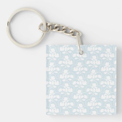 Grandmillennial Floral Flowers Acrylic Keychain