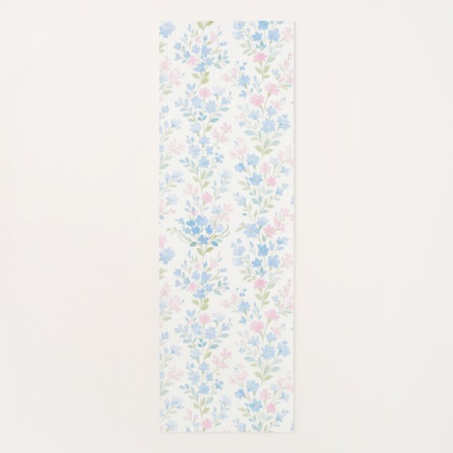 Grandmillennial Floral Yoga Mat (Front)