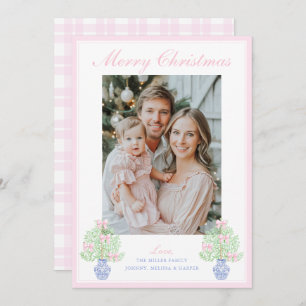 Grandmillennial Ginger Jar Christmas Tree Holiday Card