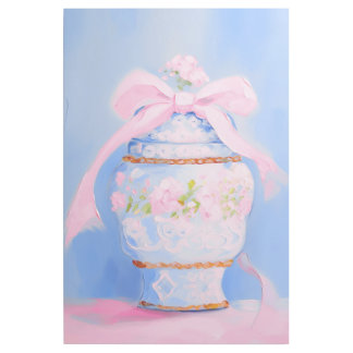 Grandmillennial ginger jar preppy wall art