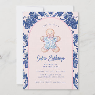 Grandmillennial Gingerbread Cooie Exchange Invitation