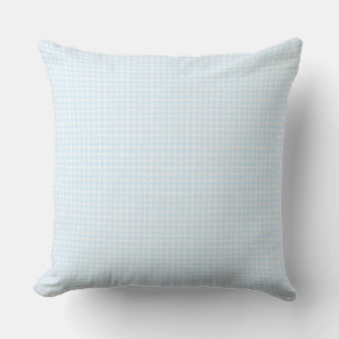 Grandmillennial Gingham - Cottagecore Baby Blue Throw Pillow
