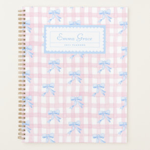Grandmillennial Gingham with Bows Planner