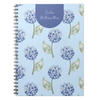 Grandmillennial Painterly Hydrangea Customizable Notebook